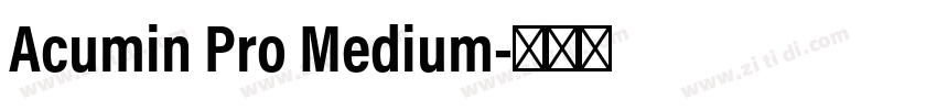 Acumin Pro Medium字体转换